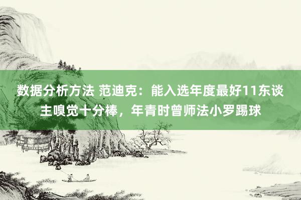 数据分析方法 范迪克：能入选年度最好11东谈主嗅觉十分棒，年青时曾师法小罗踢球