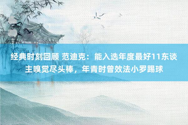 经典时刻回顾 范迪克：能入选年度最好11东谈主嗅觉尽头棒，年青时曾效法小罗踢球