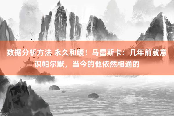 数据分析方法 永久和缓！马雷斯卡：几年前就意识帕尔默，当今的他依然相通的