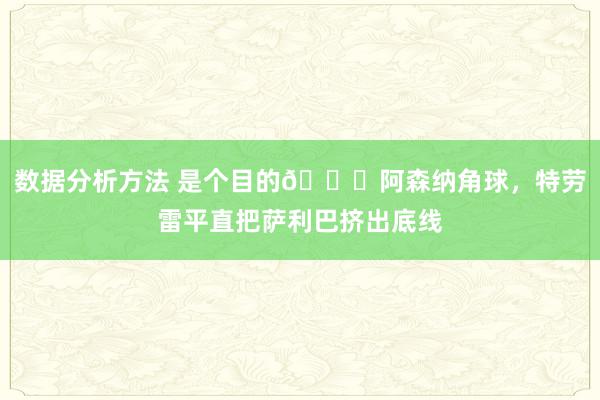 数据分析方法 是个目的😂阿森纳角球，特劳雷平直把萨利巴挤出底线