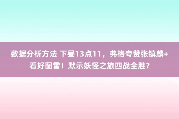 数据分析方法 下昼13点11，弗格夸赞张镇麟+看好图雷！默示妖怪之旅四战全胜？